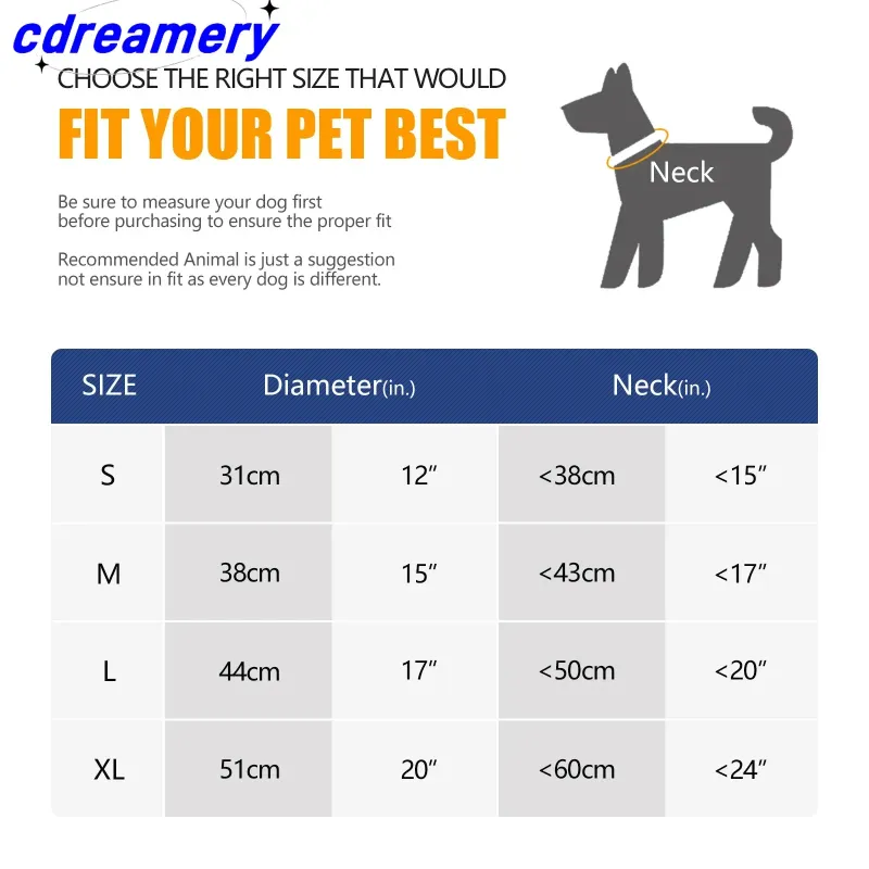 Dog Recovery Collar After Surgery Anti-Bite Lick Surgery Wound Adjustable Breathable Collar For Small Large Dogs Accessories_voghion.com