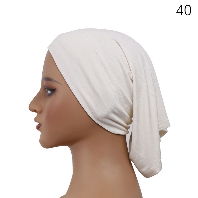 Turbante de algodón mercerizado para mujer: hiyab suave de primera calidad para mujeres musulmanas_voghion.com