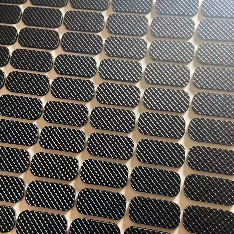 Schwarze Gummifüße, lebensmittelecht, transparent, selbstklebend, rutschfest, stoßdämpfend, quadratische Silikon-Runddichtungspads_voghion.com