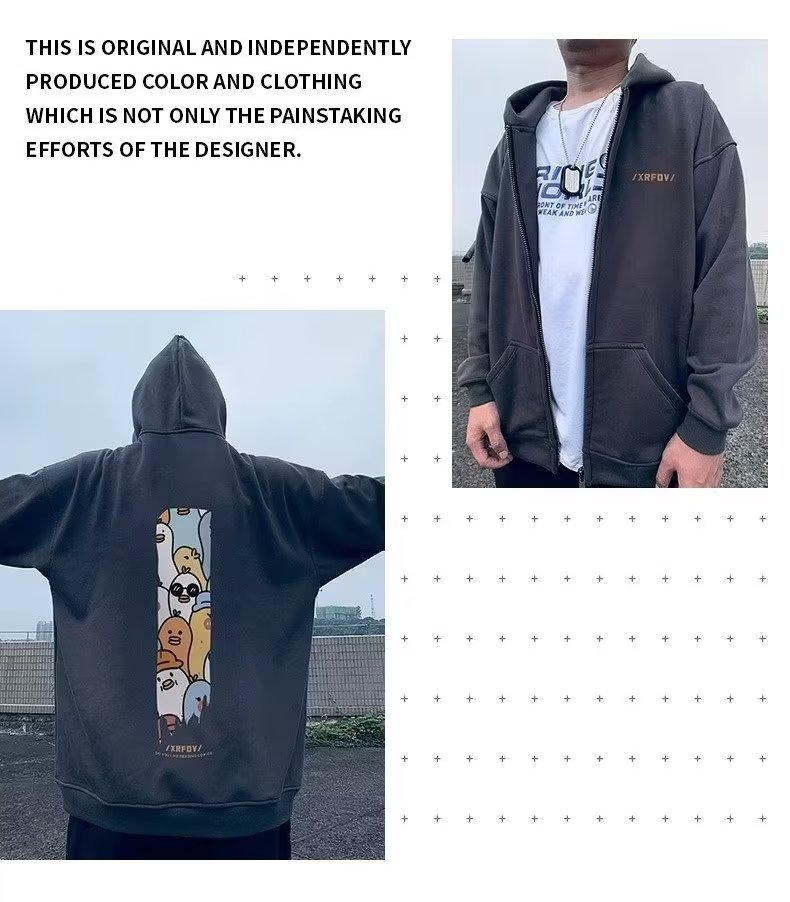 New zippered hoodie men's winter cardigan oversized loose plush and thick hooded jacket 8XL_voghion.com