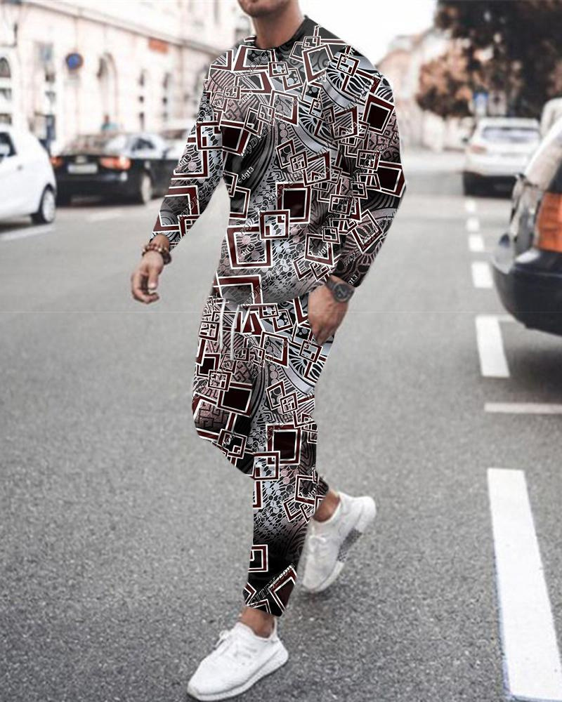 Sudadera con capucha de manga larga y cuello redondo para hombre+pantalones sanitarios de dos piezas, conjunto informal holgado deportivo con estampado digital 3D_voghion.com