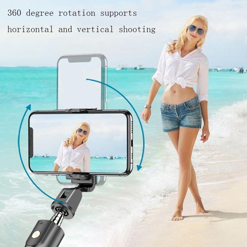 Mobile Phone Bluetooth Selfie Stick Live Bracket, Specification: K10S (With Fill Light White)_voghion.com