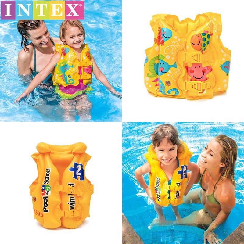 Intex Inflatable Swim For Children, Aid, Swimming Arm Float, PVC Water Safety Vest_voghion.com