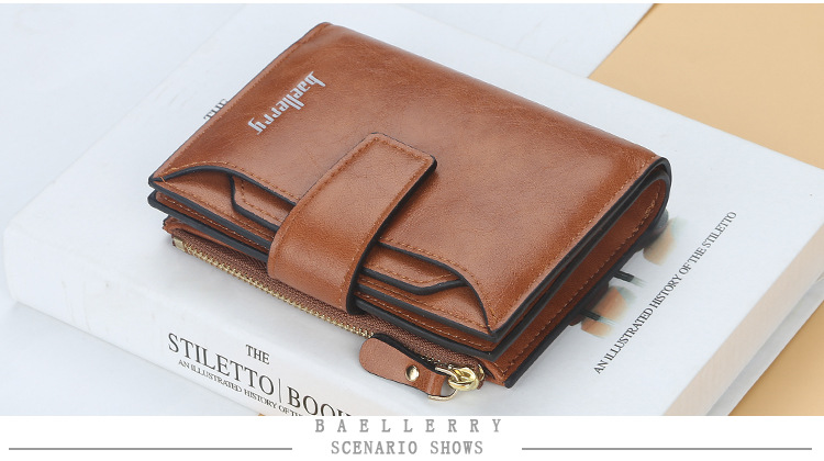 Baellerry Unisex-Geldbörse, multifunktional, modisch, klassisch, dreifach faltbar, Führerscheintasche_voghion.com