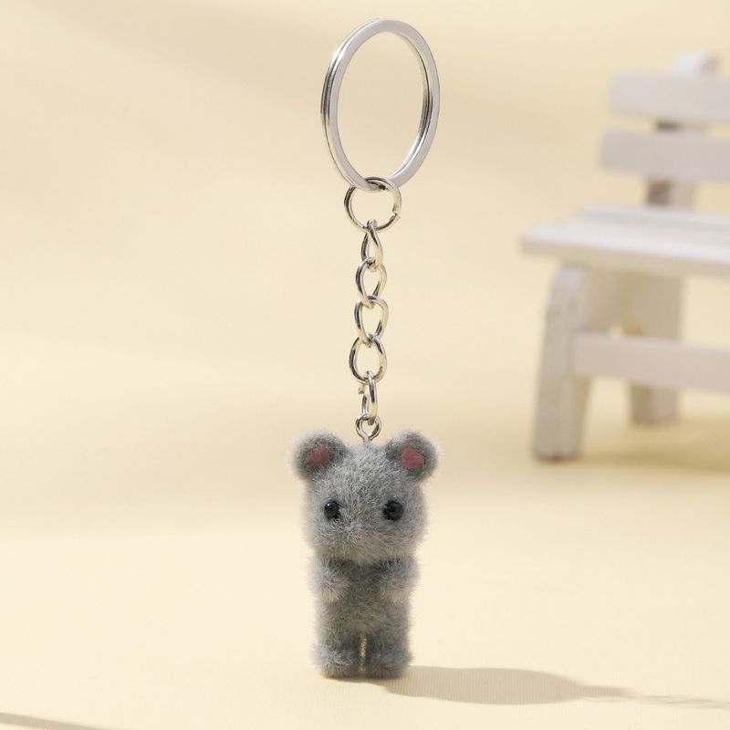 Süßer, flauschiger 3D-Herzmaus-Anhänger fürs Auto_voghion.com