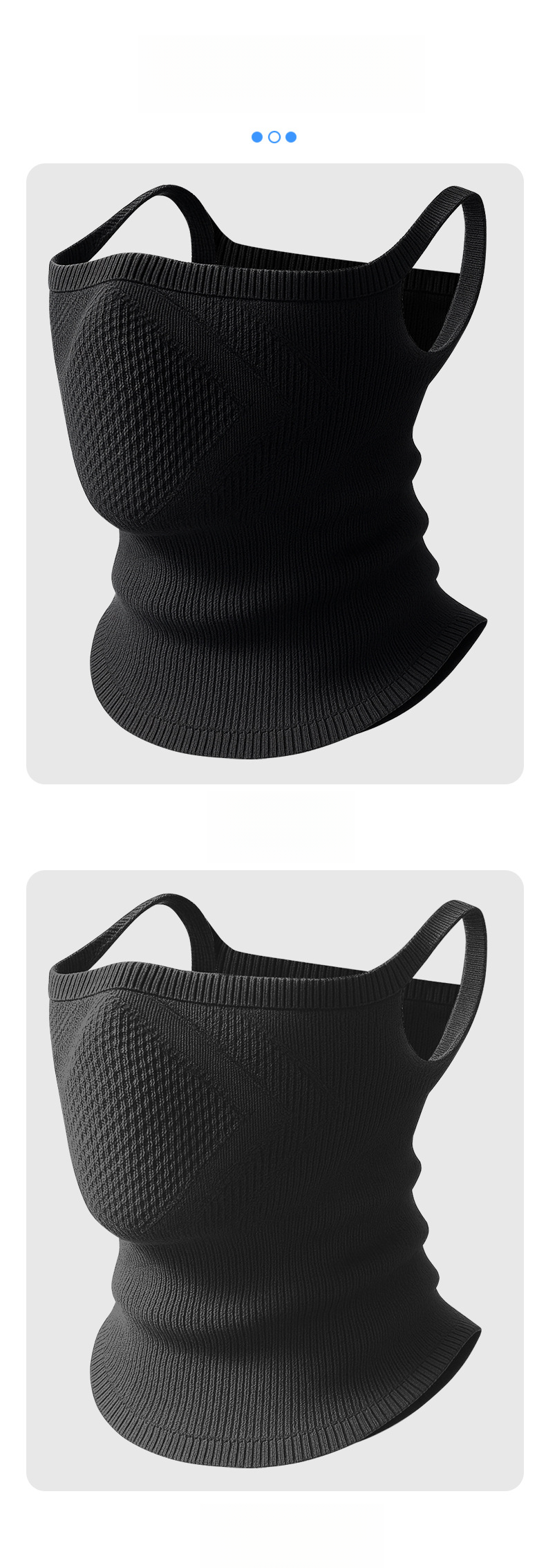 Scaldacollo invernale antifreddo per donna, per ciclismo elettrico, in nylon senza cuciture, con passanti per le orecchie_voghion.com