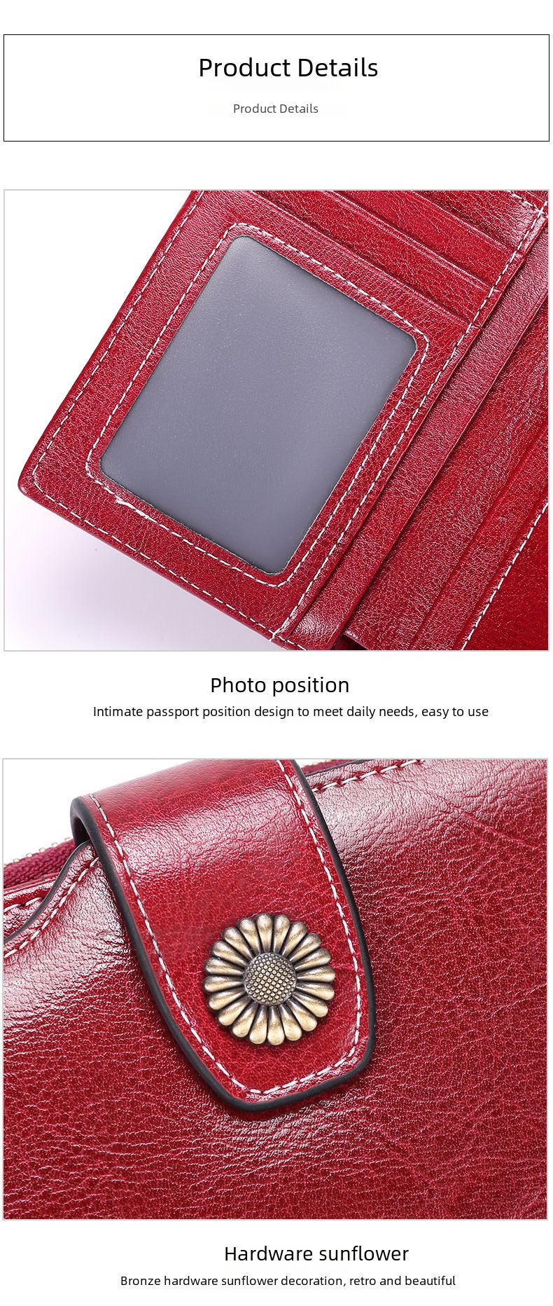 Women's wallet short Korean fashion buckle clutch girl's change bag multi-function card bag_voghion.com