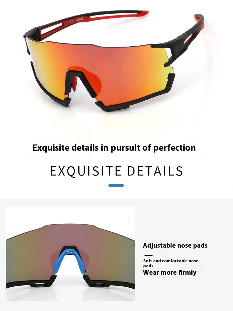 Marathon-Laufbrille, polarisierte Sport-Sonnenbrille mit großem Rahmen für den Außenbereich, winddichte Fahrradbrille für Herren_voghion.com