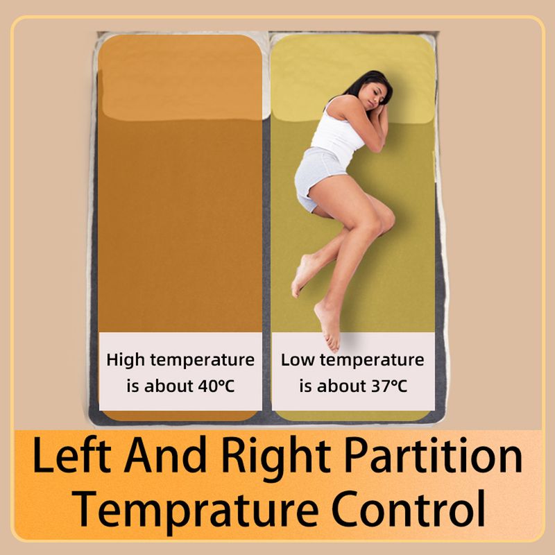 220V EU Electric Heating Blanket, Warm Mattress Pad For Home Use, Safety Certified_voghion.com