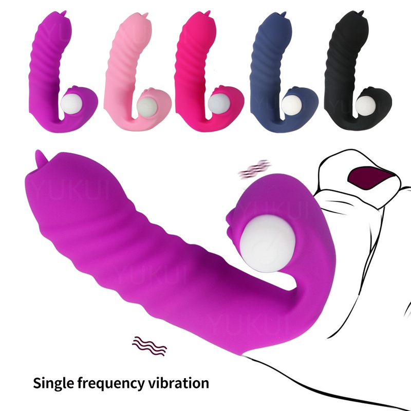 Copri dito vibratore Leccare la lingua Massaggiatore Giocattoli sessuali per donne Orgasmo del punto G Clitoride Stimolare la coppia F_voghion.com