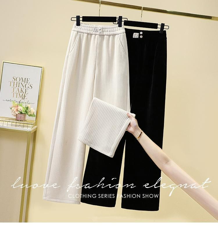 Women's Fashion Set: Embroidered Heart Patch Hoodie With High-waisted Flowy Wide-leg Pants - Casual Streetwear Outfit For Women_voghion.com