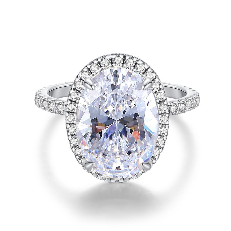 HW Pigeon Egg S Reinem Silber frauen Voll Hohe Carbon Diamant Mode Bankett Ring kinder_voghion.com