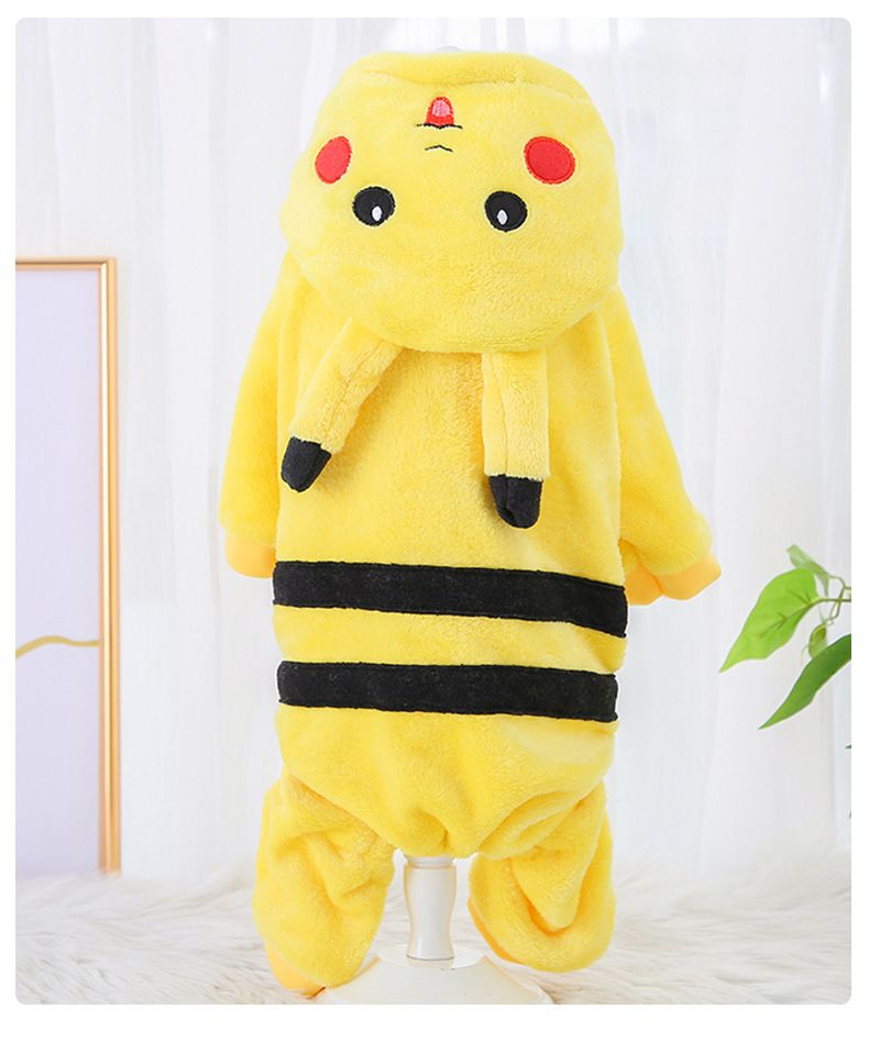 Pet clothing for dogs and cats autumn and winter warm clothes for small dogs and tigers clothing supplies dinosaur transformation clothes_voghion.com