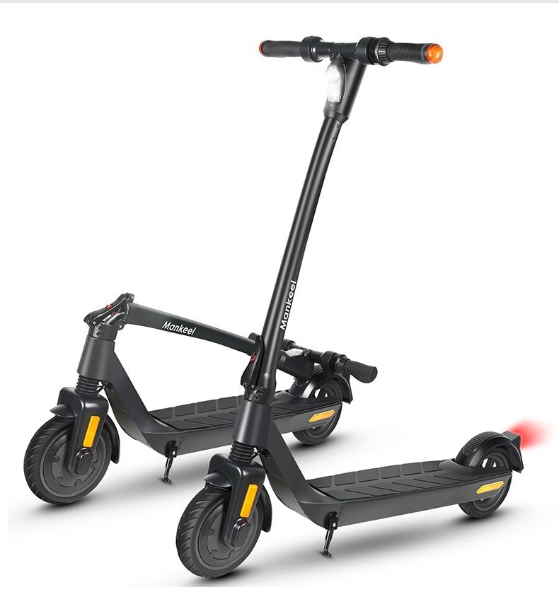 Patinete eléctrico Manke 090 con doble amortiguación, intermitentes izquierdo y derecho, freno electrónico_voghion.com