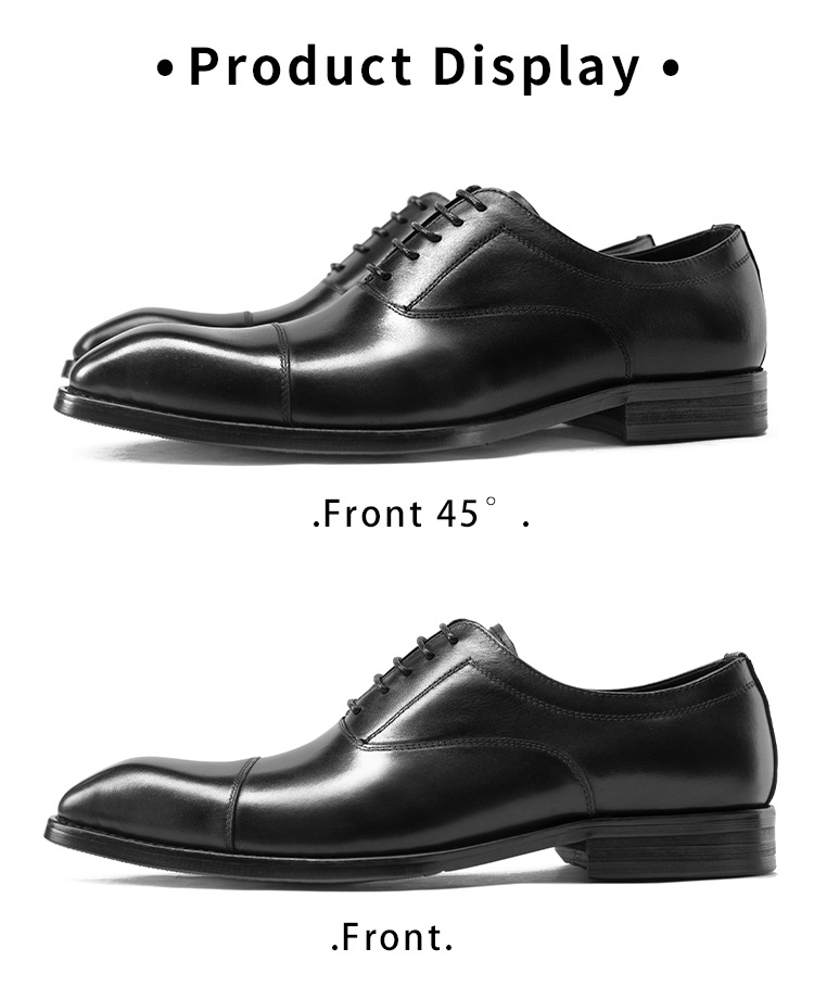 Voyage Italian Oxford Business Formal Three-Connector Men's Brogue Leather Shoes Comfortable Versatile_voghion.com