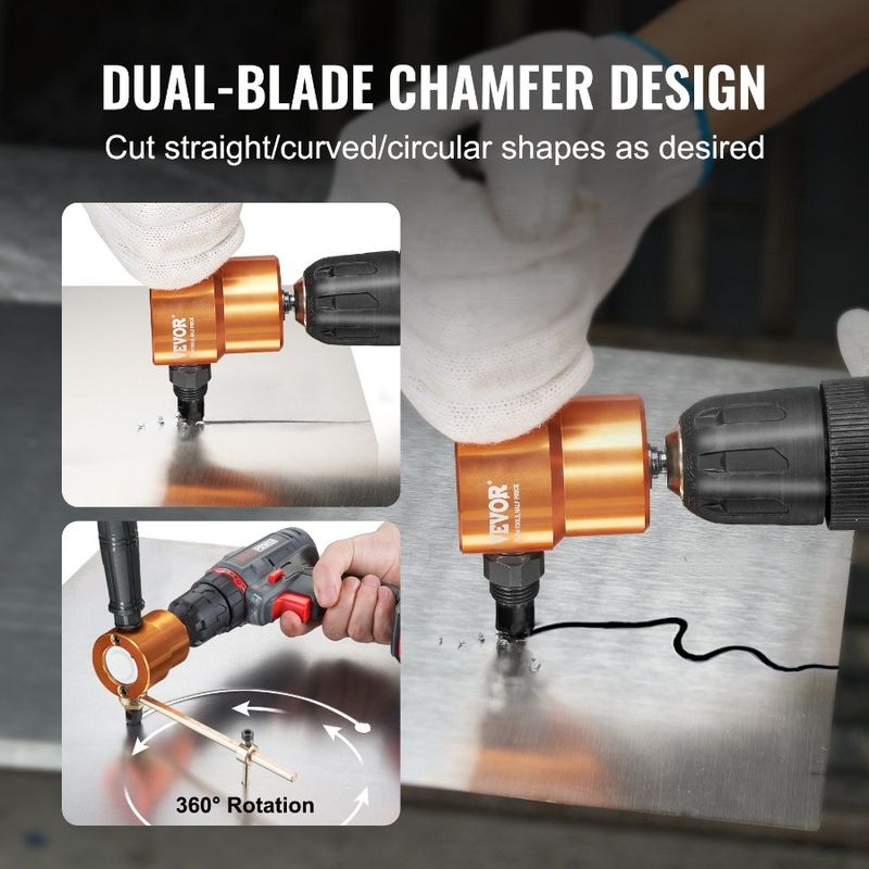 Cutter Punch A With Degree Attachment Metal Accessory Die And Extra Cutting Nibbler 360 Hole Drill Sheet Double Nibbler Metal_voghion.com