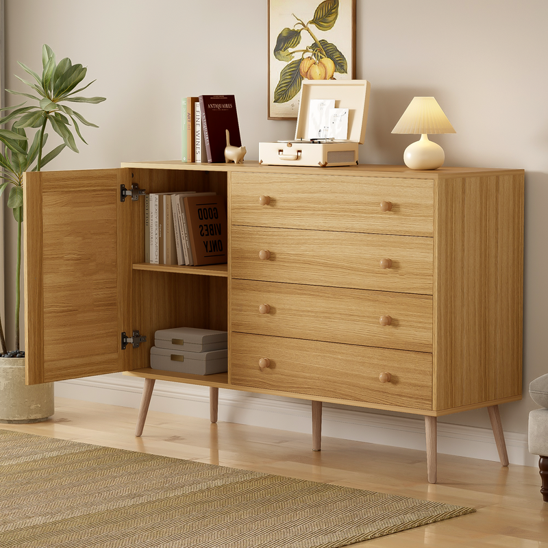 Holzseitenschrank 120 cm con 4 lame e 1 lama_voghion.com