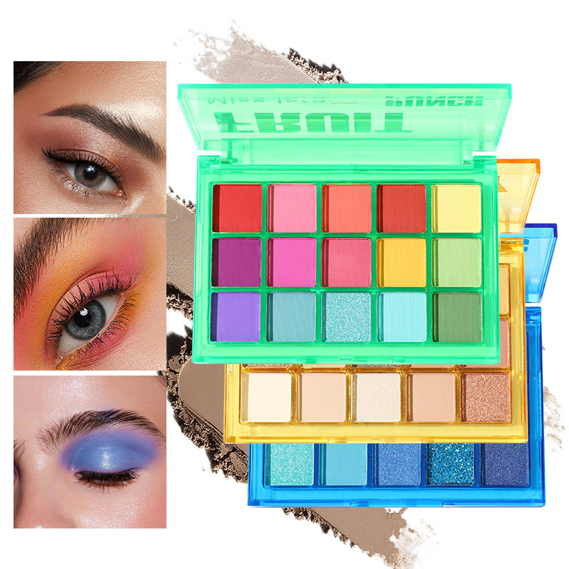 MissLara 15 sweetheart party plate matte pearl color play makeup eye shadow_voghion.com