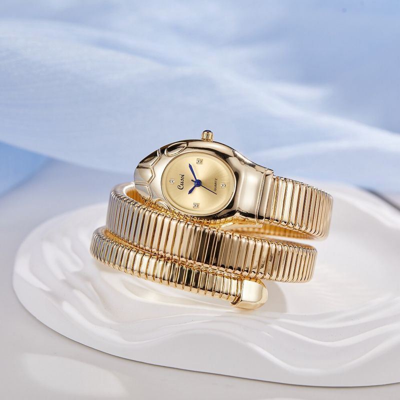 Snake-shaped Women's Niche Creative Quartz Personalized Bracelet Watch_voghion.com