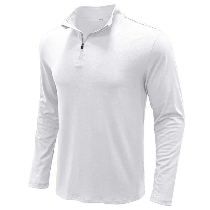 Polo con cerniera pullover con colletto in piedi da uomo T-shirt a maniche lunghe autunno/inverno 2023 nuova_voghion.com