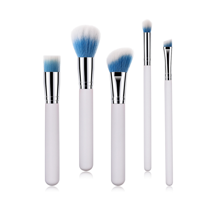 Pennelli per trucco da 5 pezzi, strumenti di bellezza, manico in legno Yuncai, tubo per la bocca, capelli in nylon GUJHUI_voghion.com
