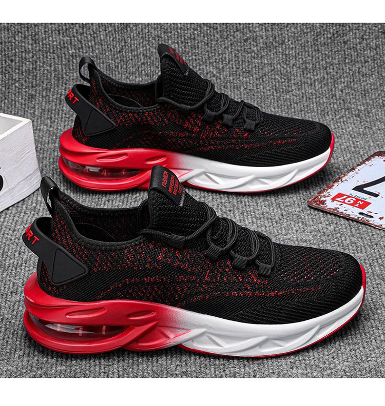 Unbeatable Quality Autumn New Air Cushion Shock-absorbing Running Color Blocked Sports Men's Breathable Casual Shoes Anti Slip Lightweight_voghion.com