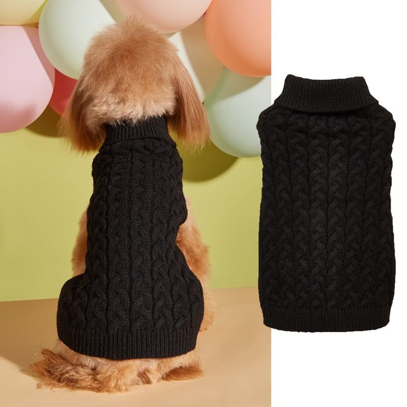 Neuer zweibeiniger, lässiger, elastischer, einfarbiger, bequemer Teddy-Bichon-Hundepullover in mehreren Stilen_voghion.com