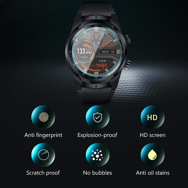 3 Pack Screen Protector Film Protective Cover For TicWatch E S C2 E2 S2 Pro Ultra Thin Tempered Glass S Screen Protector_voghion.com