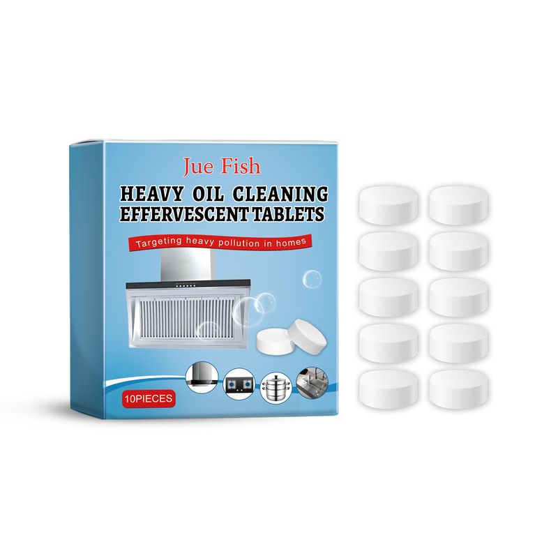 Jue-Fish Kitchen Grease Cleaning Tablets, Home Cleaning Kitchen Stove Stains Multi-Functional Oil And Scale Removal_voghion.com