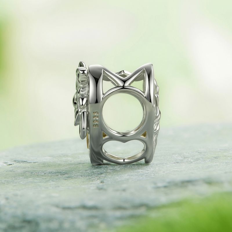 Breloque elfe fleur en argent sterling, SCC3057_voghion.com