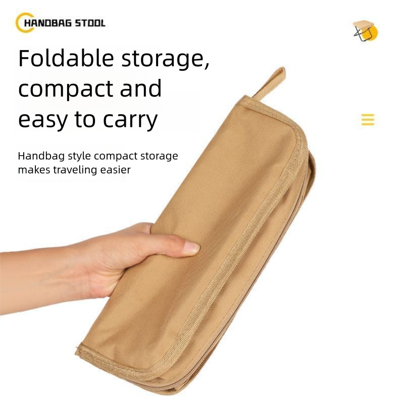 Mini Portable Ultra-light Travel Handbag Fishing Camping Chair Handbag-style Folding Queue Stool_voghion.com