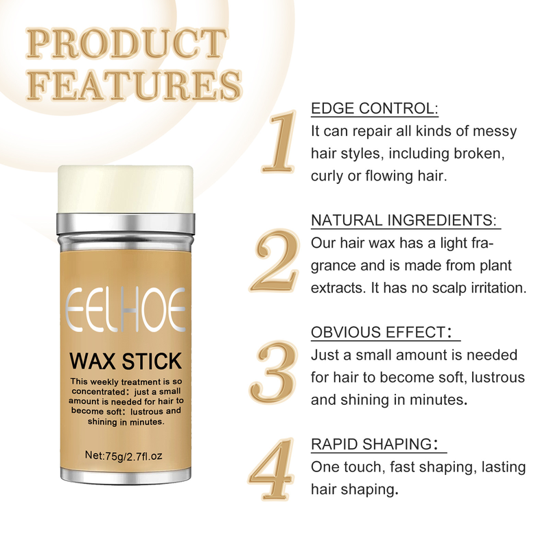 stick Bellissimo per uno styling duraturo, anti irritabilità, cura dei capelli spezzati, lucentezza naturale, styling solido_voghion.com