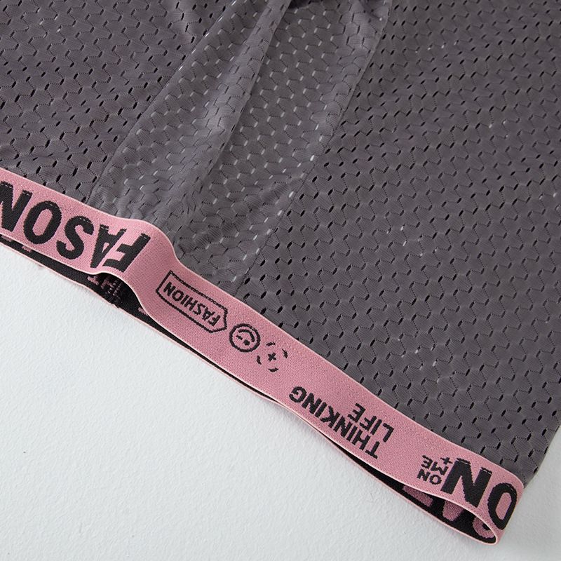 Overseas Platform Men's Ice Silk Long Boxer Briefs Breathable Mesh Four-Corner Underwear Youth Shorts_voghion.com