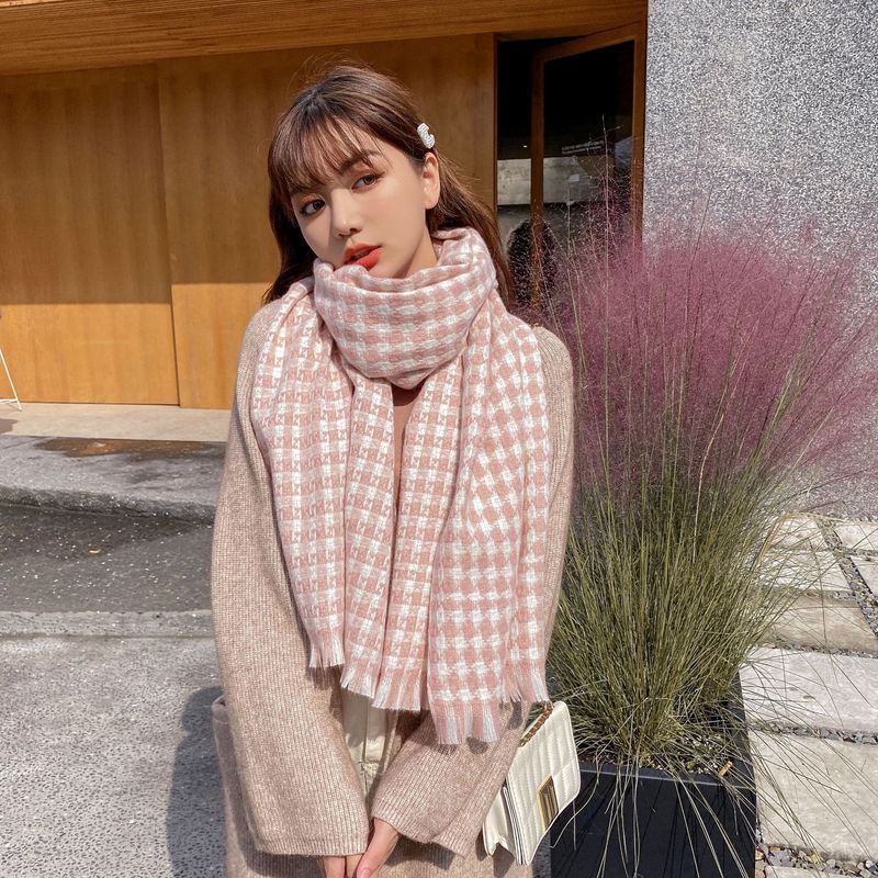 Neue diamant karierten für frauen herbst und winter Koreanische version, kaschmir warme schal, verdickt_voghion.com