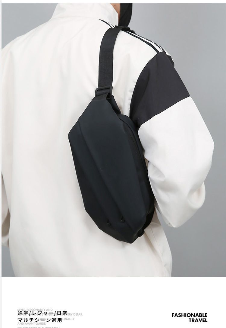 Nova bolsa de ombro empresarial com vários compartimentos, pochete masculina multifuncional com vários bolsos, bolsa de peito com redução de peso_voghion.com