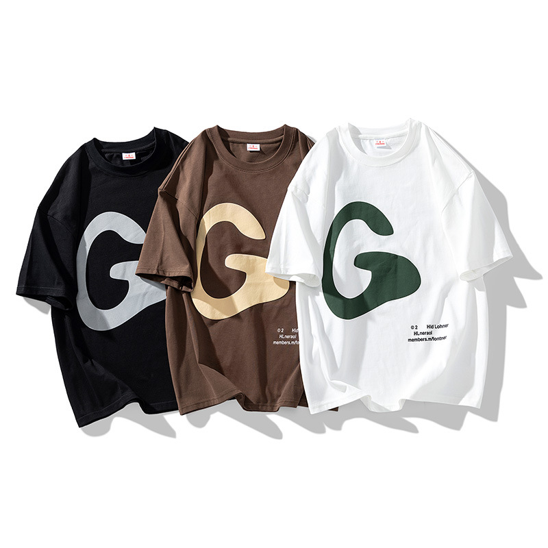 Crna muška majica kratkih rukava od čistog pamuka za ljeto, široka i ležerna, svestrana i moderna, majica s pola rukava za muškarce_voghion.com