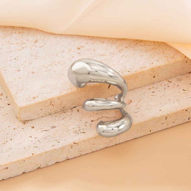 Orecchini pendenti con perle e girasole plissettati, linea di moda Ins, clip per orecchini a clip_voghion.com