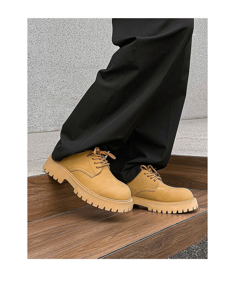 Scarpe Derby da uomo Buffny - Oxford formali traspiranti con suola spessa e rialzo in altezza - Scarpe in pelle marrone per matrimonio e ufficio_voghion.com