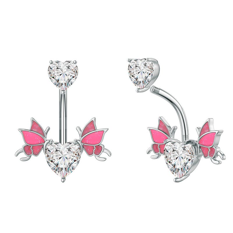 Damenschmuck Zirkon Bauchnabelring Geölter Bauchnabelnagel Piercingschmuck_voghion.com
