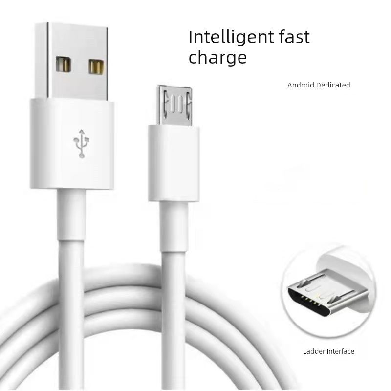 Câble de chargement rapide 3A blanc de qualité imbattable pour téléphone portable Huawei Vivo et micro USB Android, peut transmettre des données_voghion.com