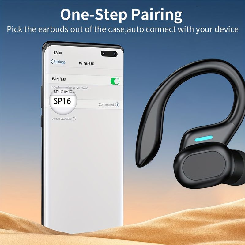 True TWS In-Ear ENC Noise Cancelling Mic, Sport Headset, Stereo In Ear Headphones With LED Display Charing Case,_voghion.com