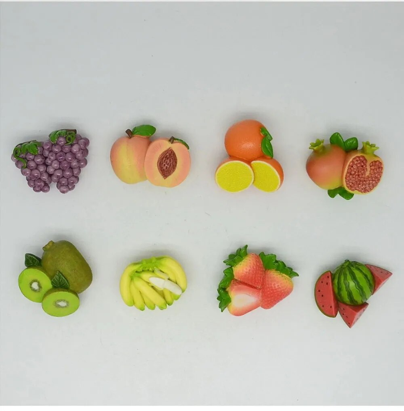 3D Creatief Driedimensionaal Ontwerp Hars Fruit Druif Watermeloen Accessoires Home Decor Koelkastmagneet Koelkast Decoratie_voghion.com