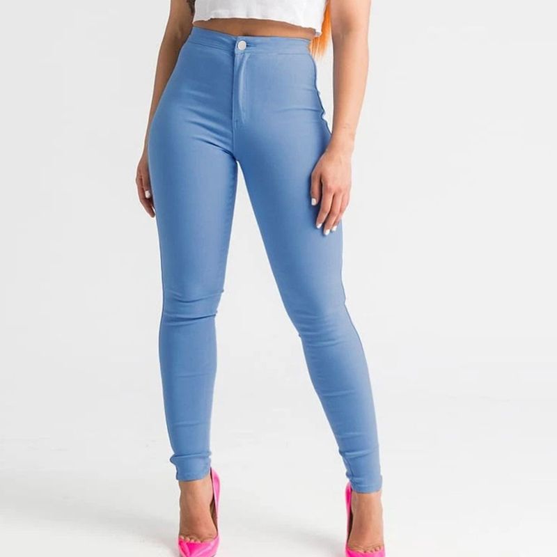 Dameskleding Elastische snoepkleurige broek Slim fit casual broek_voghion.com