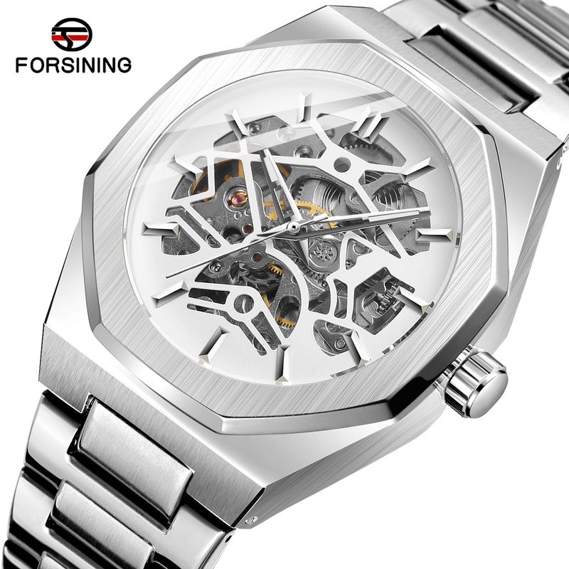 Montre mécanique automatique squelette tendance pour homme avec fonction heure universelle, boîtier en acier inoxydable de 41 mm, verre minéral, bracelet en alliage_voghion.com