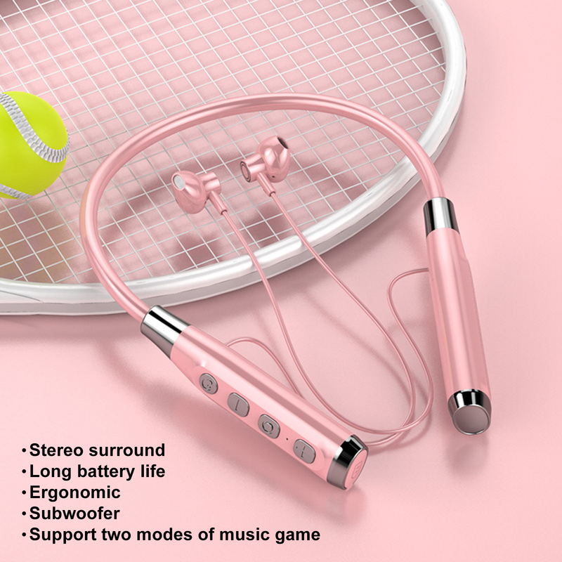 Draadloze oordopjes Surround Sound Effect Mega Bass Ergonomisch Bluetooth-compatibel 5.2 Sport-nekhangende oortelefoon voor Fiess_voghion.com