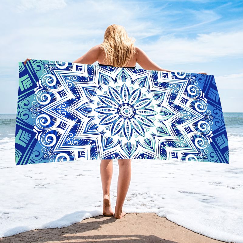 Neues Mikrofaser-Strandtuch – schnelltrocknend und extrem saugfähig mit aufgedrucktem Design, perfekt zum Schwimmen und für den Urlaub_voghion.com