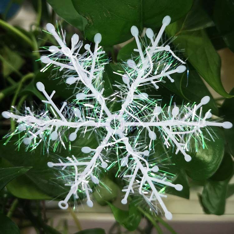 Hochwertige Schneeflocken-Ornamente aus Kunststoff für Weihnachtsbaumschmuck – 6 Größen erhältlich (3/6 Stück pro Packung)_voghion.com