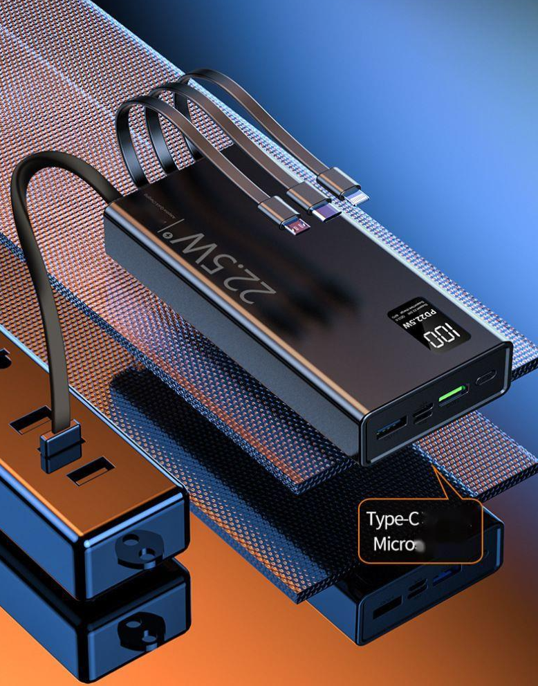 2025 New Fast Charging Large Capacity Built-in Cable Compatible With Xiaomi Power Bank Airplane Carry-on_voghion.com