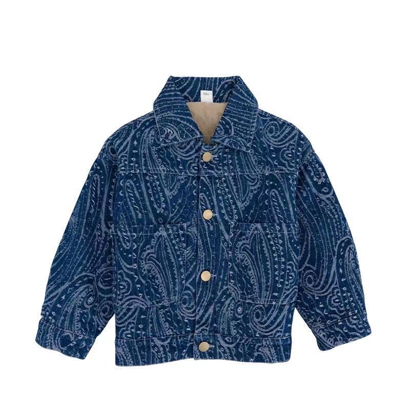 Giacca in denim foderata in pile per bambini - Caldo cappotto invernale per bambini, elegante e comodo, taglie 90-130 cm_voghion.com