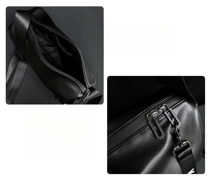 Borsa a tracolla cilindrica multifunzionale da uomo, stile casual e minimalista_voghion.com